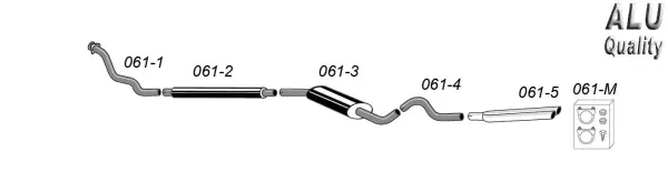 Simons Aluminisierte Sportauspuffanlage 2x 57 mm Rund für SAAB 900 Turbo 8V/16V