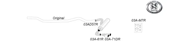 Simons Edelstahl Sportauspuffanlage 2x 80 mm für BMW F31 316D, 318D, 320D