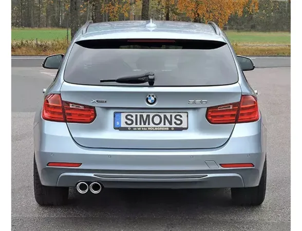 Simons Edelstahl Sportauspuffanlage 2x 80 mm für BMW F31 320i, 328i
