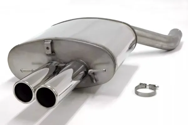 Simons Edelstahl Sportauspuffanlage 2x 80mm Rund für BMW 5er E61 520i, 523i, 525i, 530i Touring