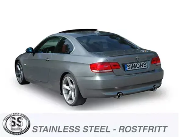 Simons Edelstahl Sportauspuffanlage Duplex 100 mm für BMW E92 335i
