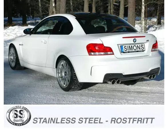 Simons Edelstahl Sportauspuffanlage Duplex 2x90 mm für BMW E82 1er M Coupé