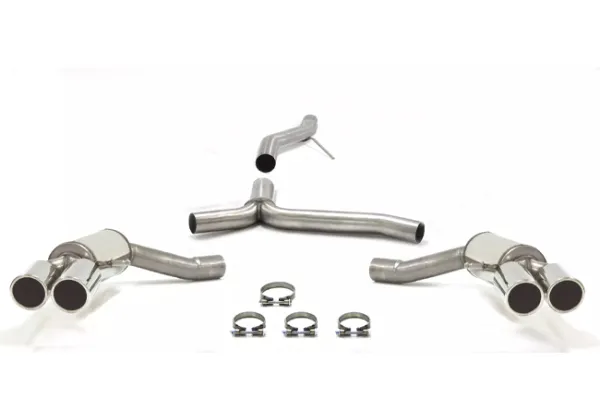 Simons Edelstahl Sportauspuffanlage Duplex L+R 2x80 mm für Audi A4 (B8) 2wd/Quattro Limousine/Avant/Allroad/Kombi 2.7TDI/3.0TDI EG-Genehmigung (eintragungsfrei)