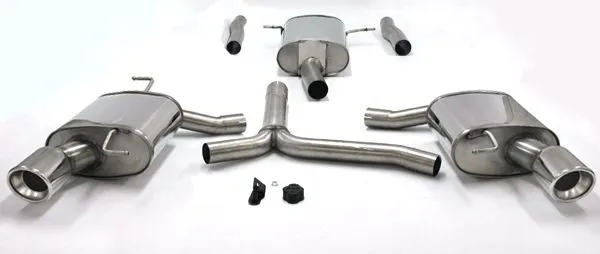 Simons Edelstahl Sportendtopf Duplex L+R 1x100 mm für Audi A5 (B8) 2wd/Quattro Coupe/Sportback/Cabrio 1.8T/2.0T EG-Genehmigung