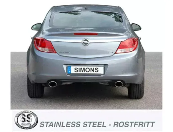 Simons Edelstahll Sportauspuff Duplex 90/120 mm + 90/120 mm oval für Opel Insignia Caravan 2WD 1.6T, 2.0T, 2.8T EG Betriebserlaubnis #1