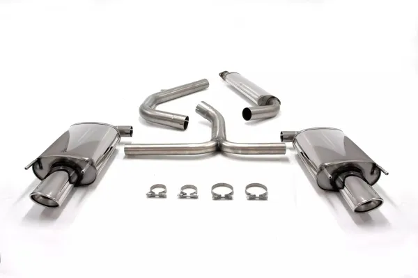 Simons Edelstahll Sportauspuff Duplex 90/120 mm + 90/120 mm oval für Opel Insignia Limousine 2WD 1.6T, 2.0T, 2.8T EG Betriebserlaubnis