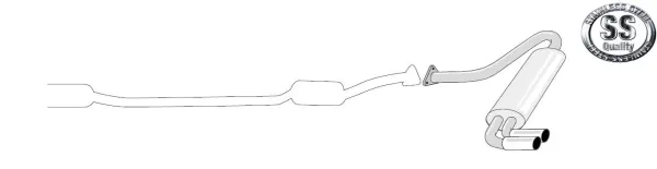 Simons Sportendschalldämpfer für Audi S2 Coupé Quattro EG-Genehmigung (eintragungsfrei)