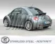 Edelstahl Sportauspuffanlage 2x80 mm für New Beetle 1.8T/2.0 EG-Genehmigung