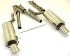 FMS Auspuffanlage/Sportauspuff für Audi A6 C5 4B Quattro 2.4, 3.0L 2.5 TDI ø 63,5mm Edestahl Duplex (mit EG-Genehmigung)