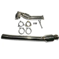Hosenrohr Downpipe für Audi S3 8L 209PS TT 225PS ø 76mm Edelstahl mit 200 Zellen Sportkat E-Prüfzeichen bis Euro 4 möglich