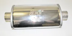 Schalldämpfer Simons ø 76mm 3" oval 140x220mm L 420mm Edelstahl 1.8T AGU mit K04 mit Kennzeichnung