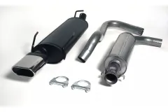 Simons Chromstahl Sportauspuffanlage 70x140 mm Eckig für SAAB 9-3 Aero Ver. I